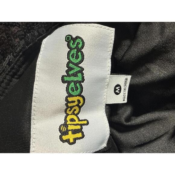 NWT Tipsy Elves Black Sequin High Waisted Leggings Size Medium - Picture 8 of 8